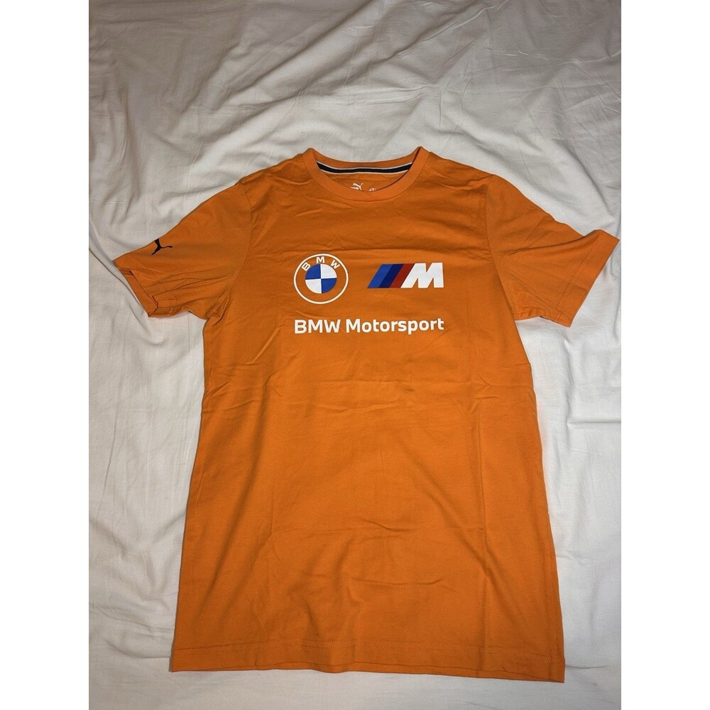 Puma BMW Motorsport Orange Graphic T-Shirt Men’s Small S Tee